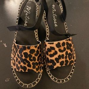 Matisse Leopard Wedges Size 7
